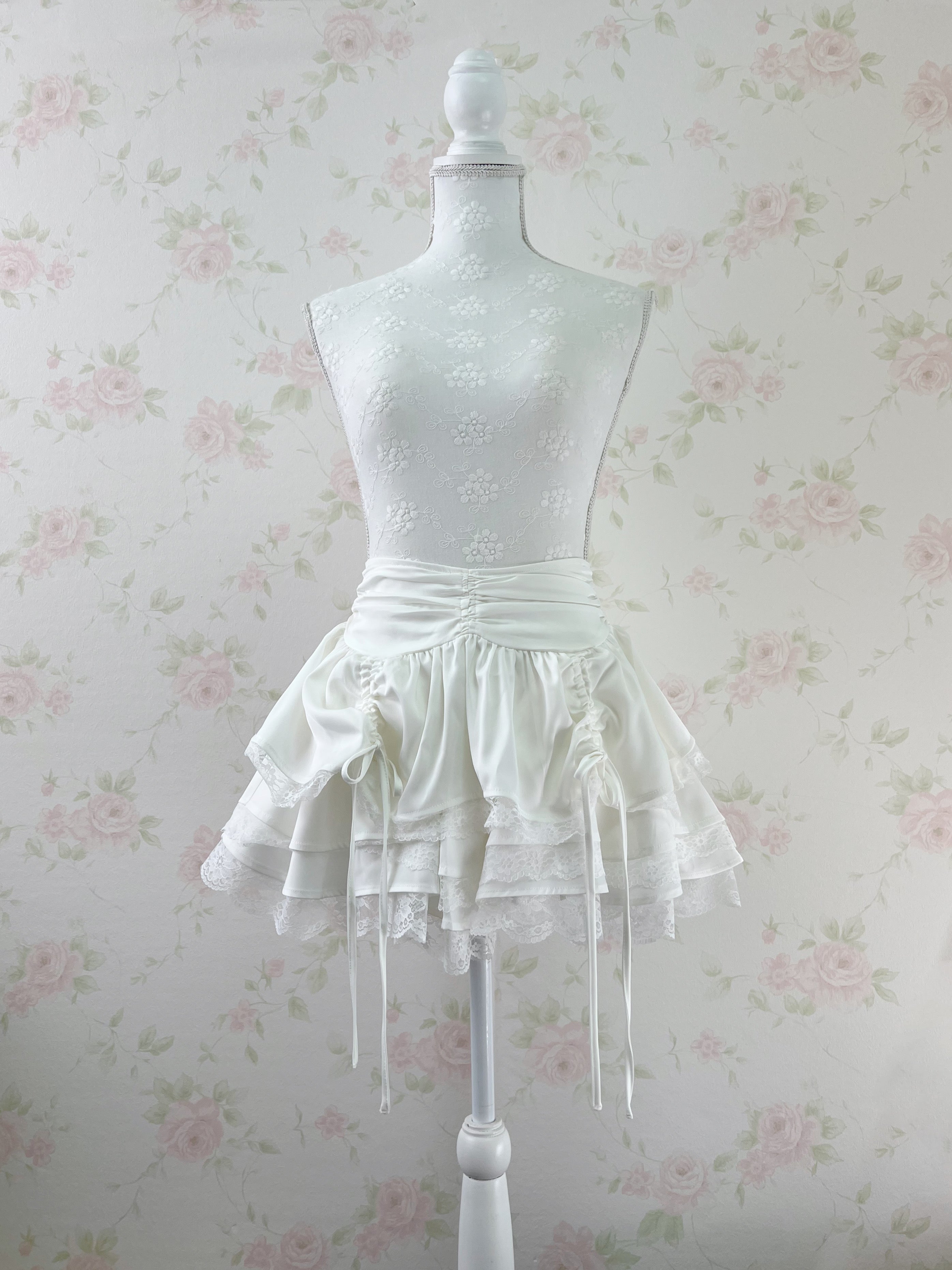 Draw String Layered Sukapan (White)