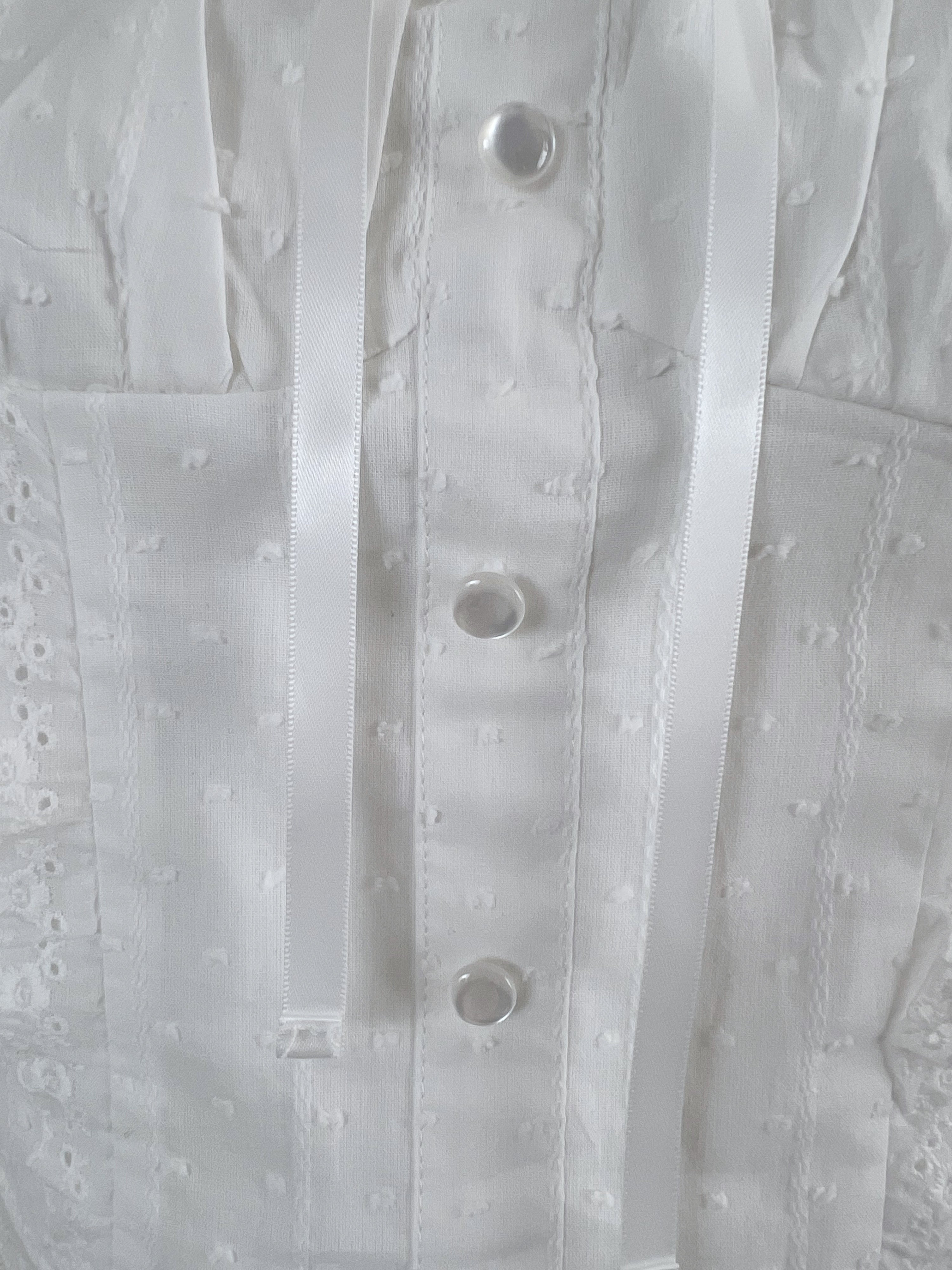 Cotton Lace Gather Strap Top (White)