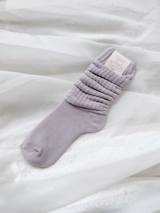 Patel Color Loose Socks (Purple)