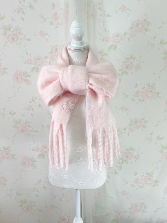 Olive des Olive Logo Embroidery Marshmallow Scarf (Pink)