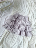 evelyn Tiered Laced Up Skirt (Pink)