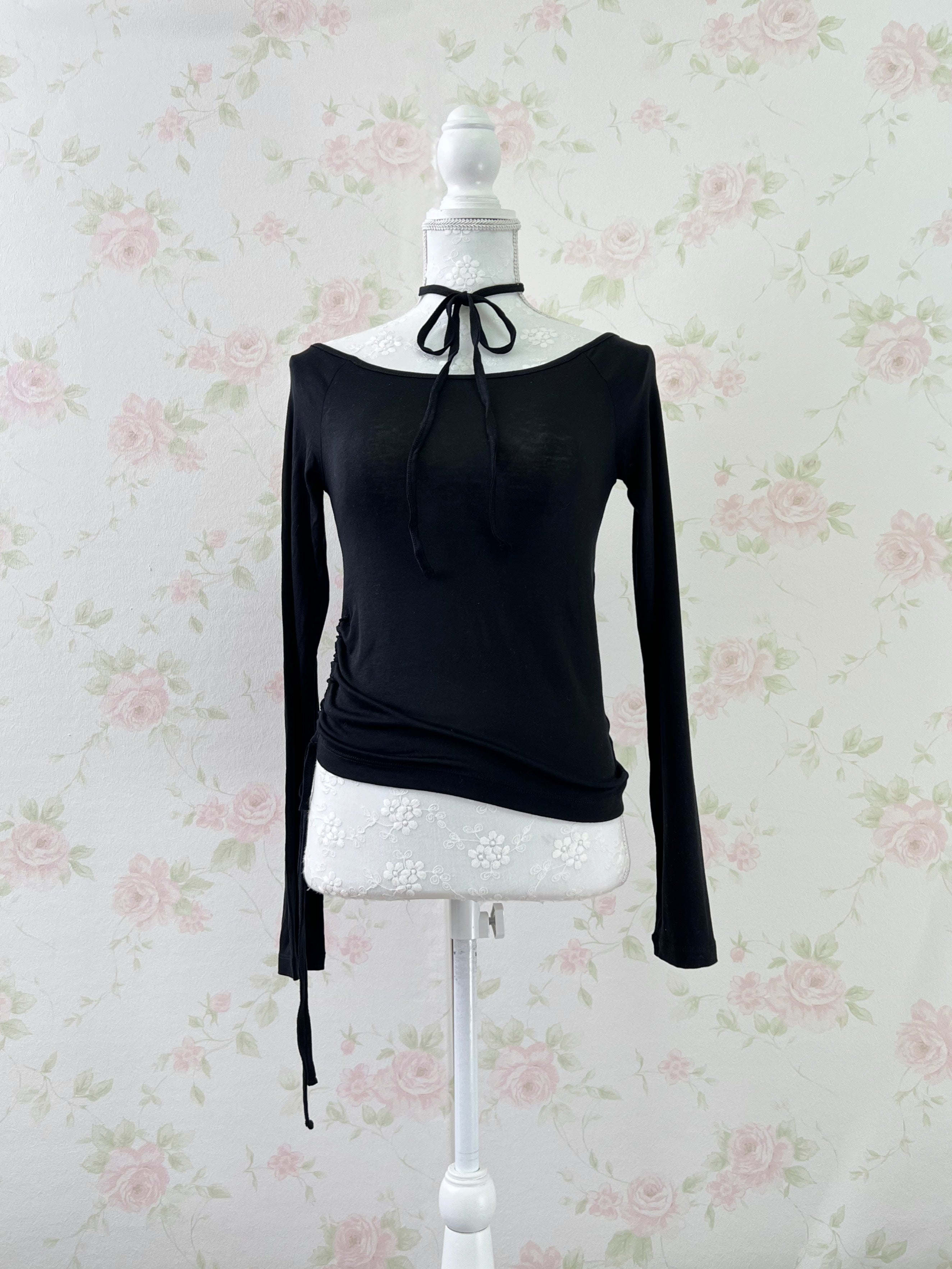 Choker Off Shoulder Side String Top