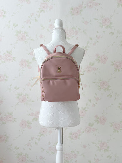 (22% OFF)Bunny Side Laced Up Backpack (Pink)