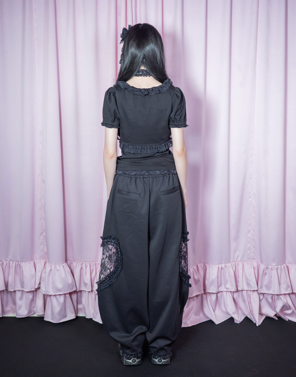 AVENCHUMU Lacy heart camisole ＆cardigan ensemble