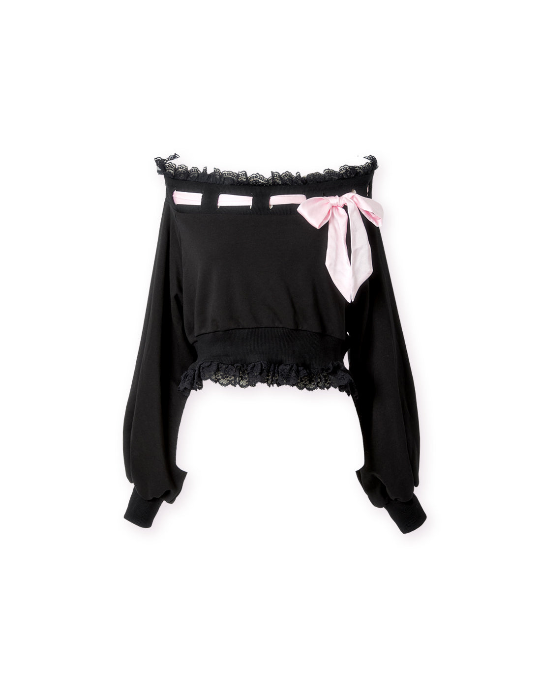 AVENCHUMU Off shoulder satin ribbon tops