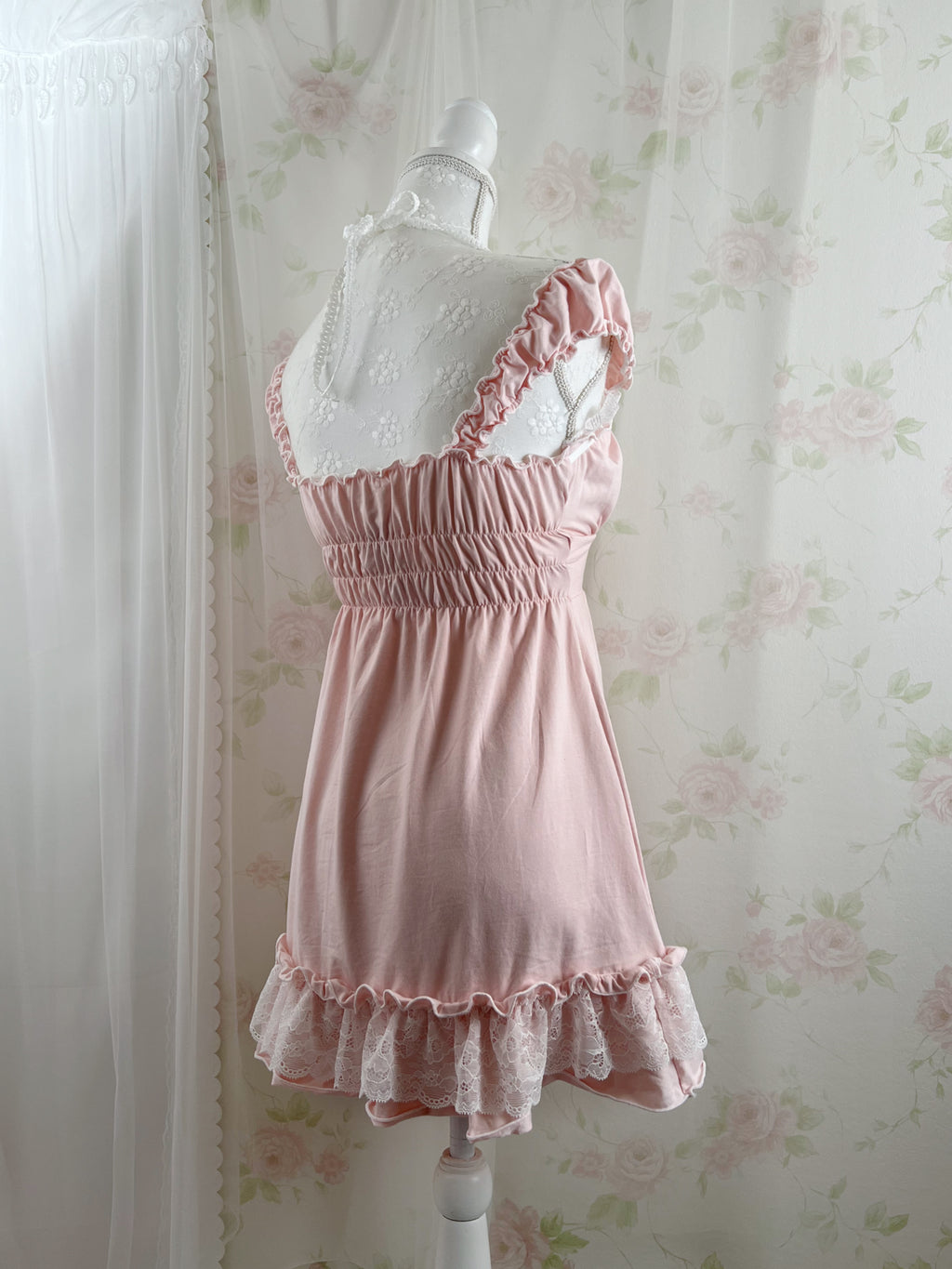 (Pre-order)Vintage Angel Tailor Pink Laloli Dress&Cami Set