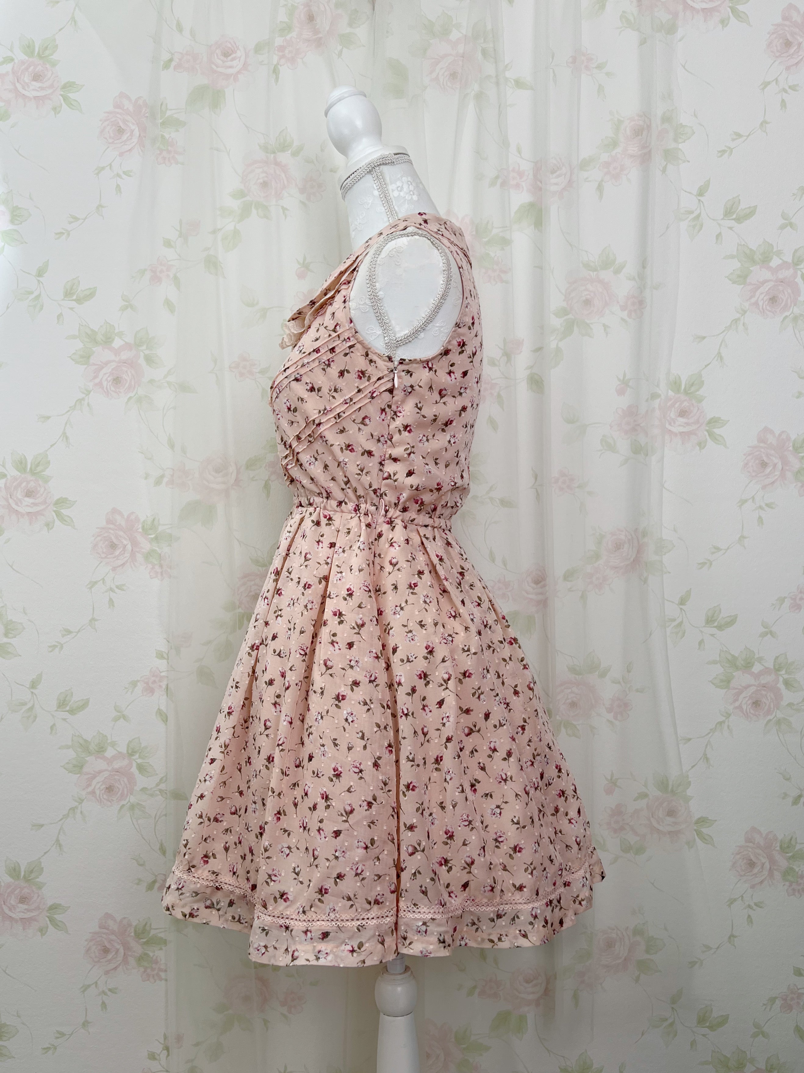 L'EST ROSE Floral Dolly Collar Dress