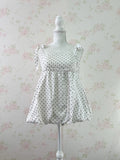 Polka Dot Balloon Camisole Top (White)