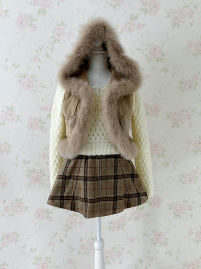 monLily Front Laced Up Sweater (Ivory)