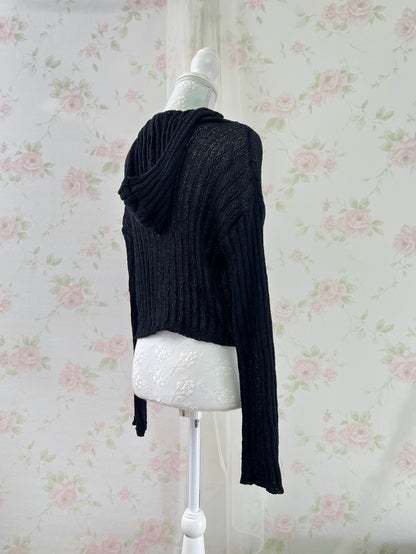 GRL Sheer Gyaru Hoodie (Black)