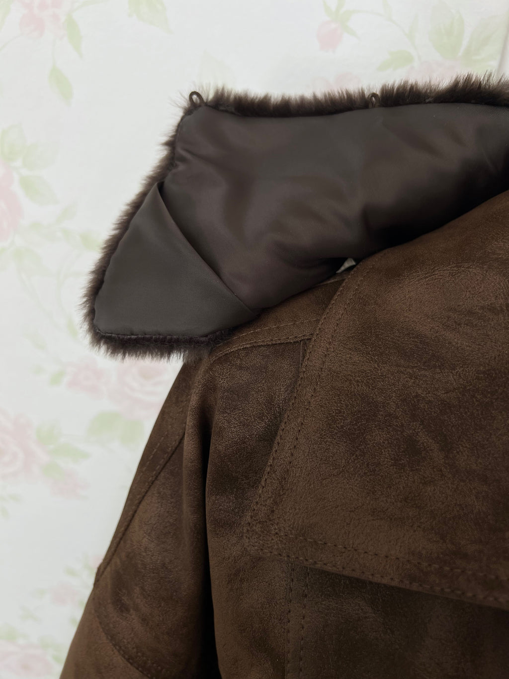 FREAK'S  STORE Boyfriend’s Synthetic Leather Jacket (Brown)