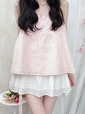 Lace Shoujo Lace Cotton Camisole (Pink)