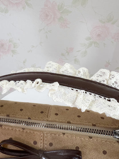 (Pre-order) GRL polka dot shoujo 2 way bag (caramel)