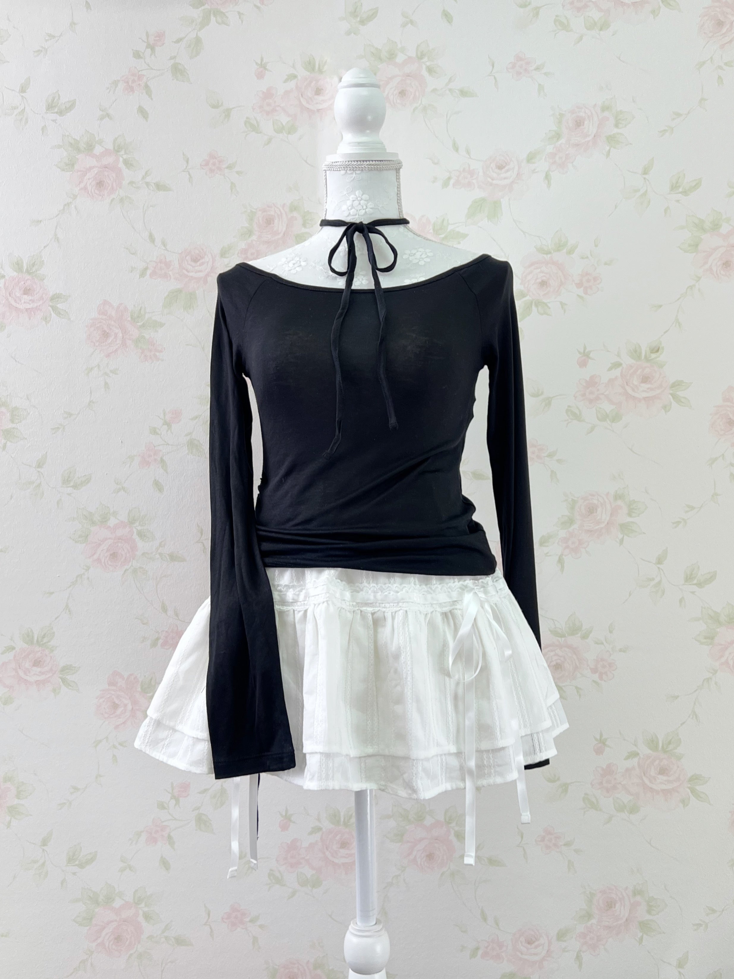 Choker Off Shoulder Side String Top