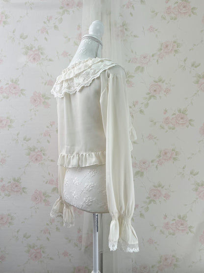 axes femme Lacy Bolero Blouse (Ivory)