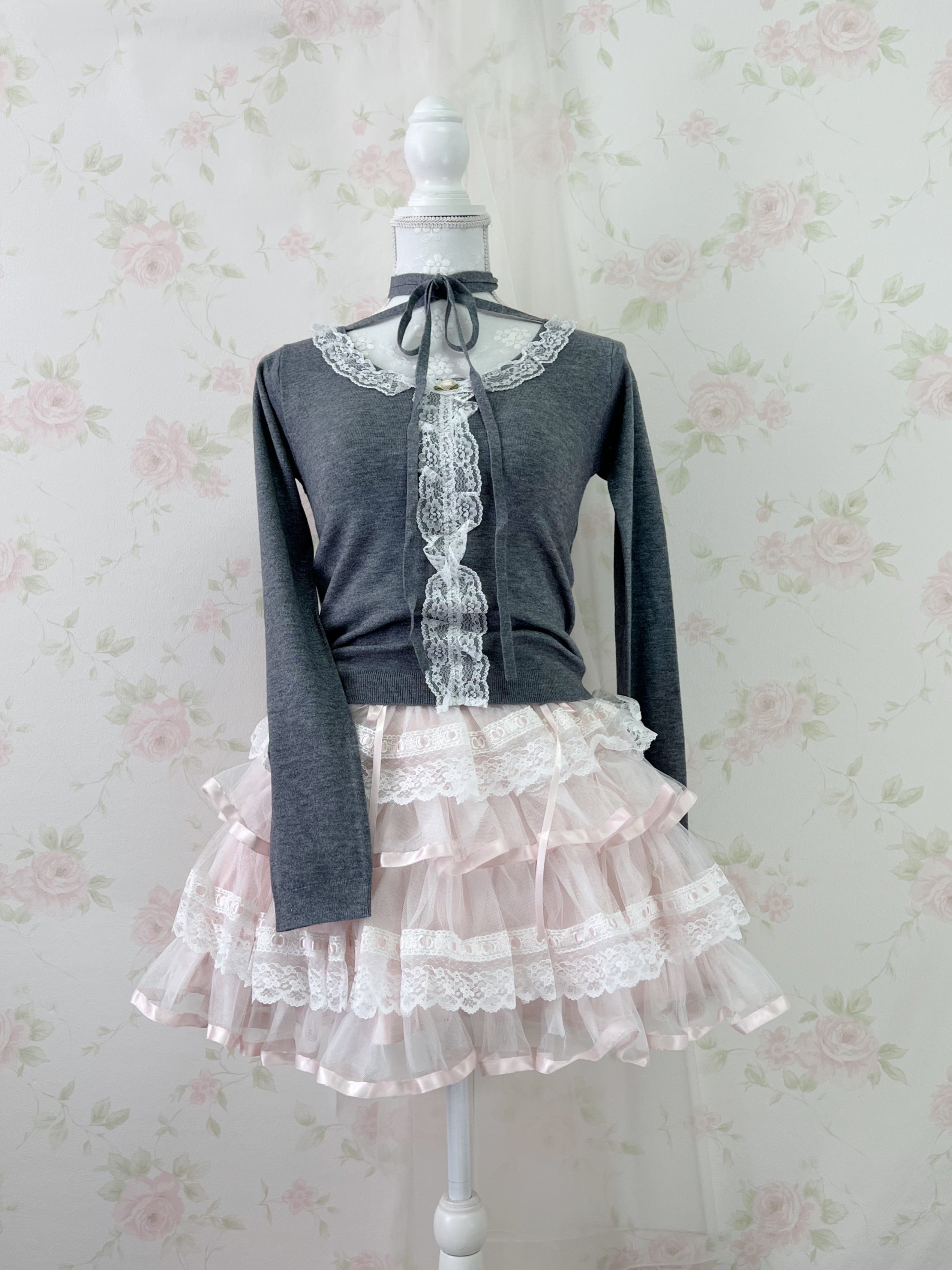 jouetie Choker Attached Top (Gray)