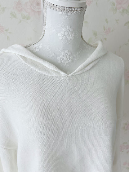 Aqua Girl Sailor Collar Cotton Top (White)