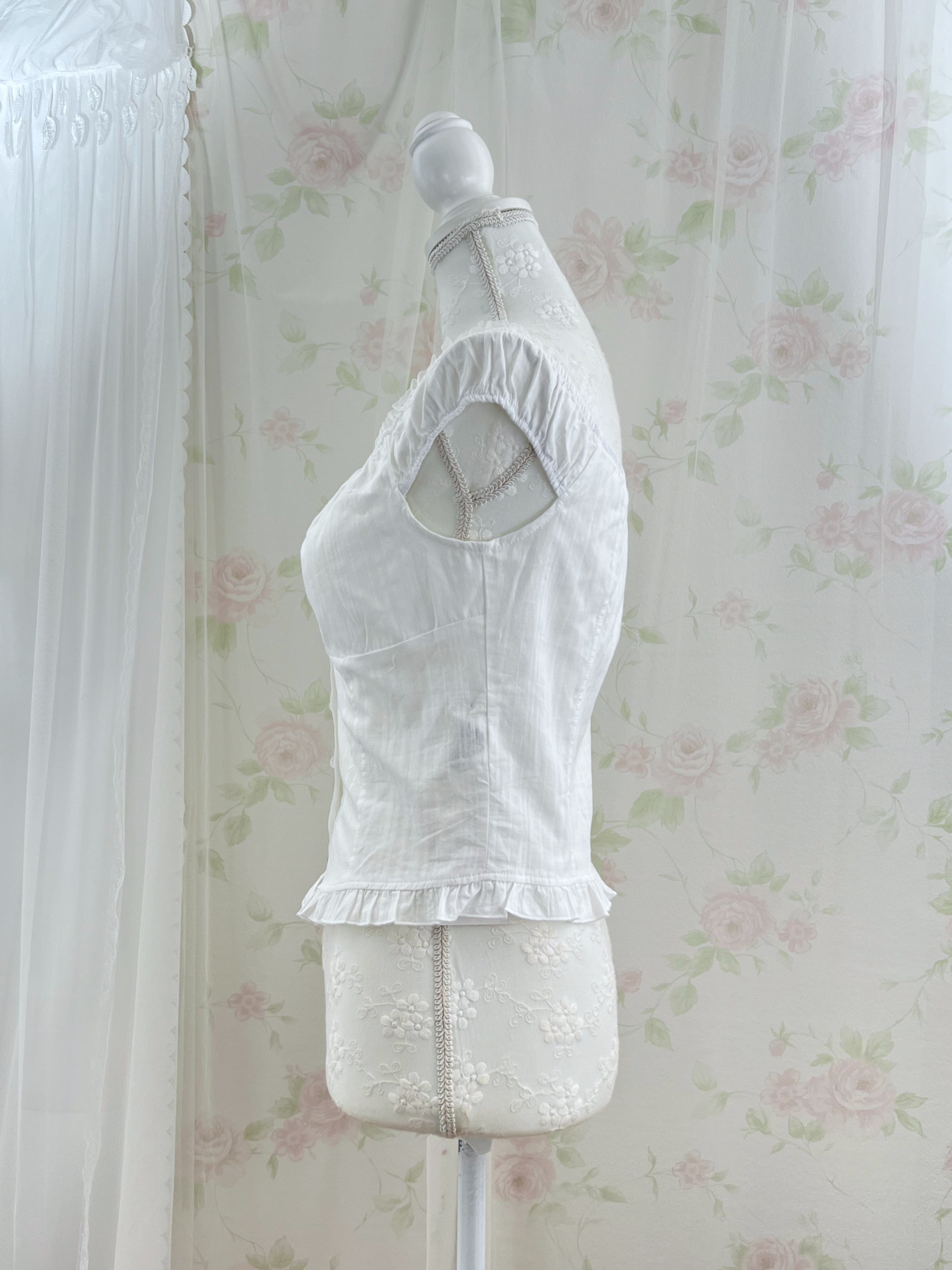 Cotton Princess Blouse (White)