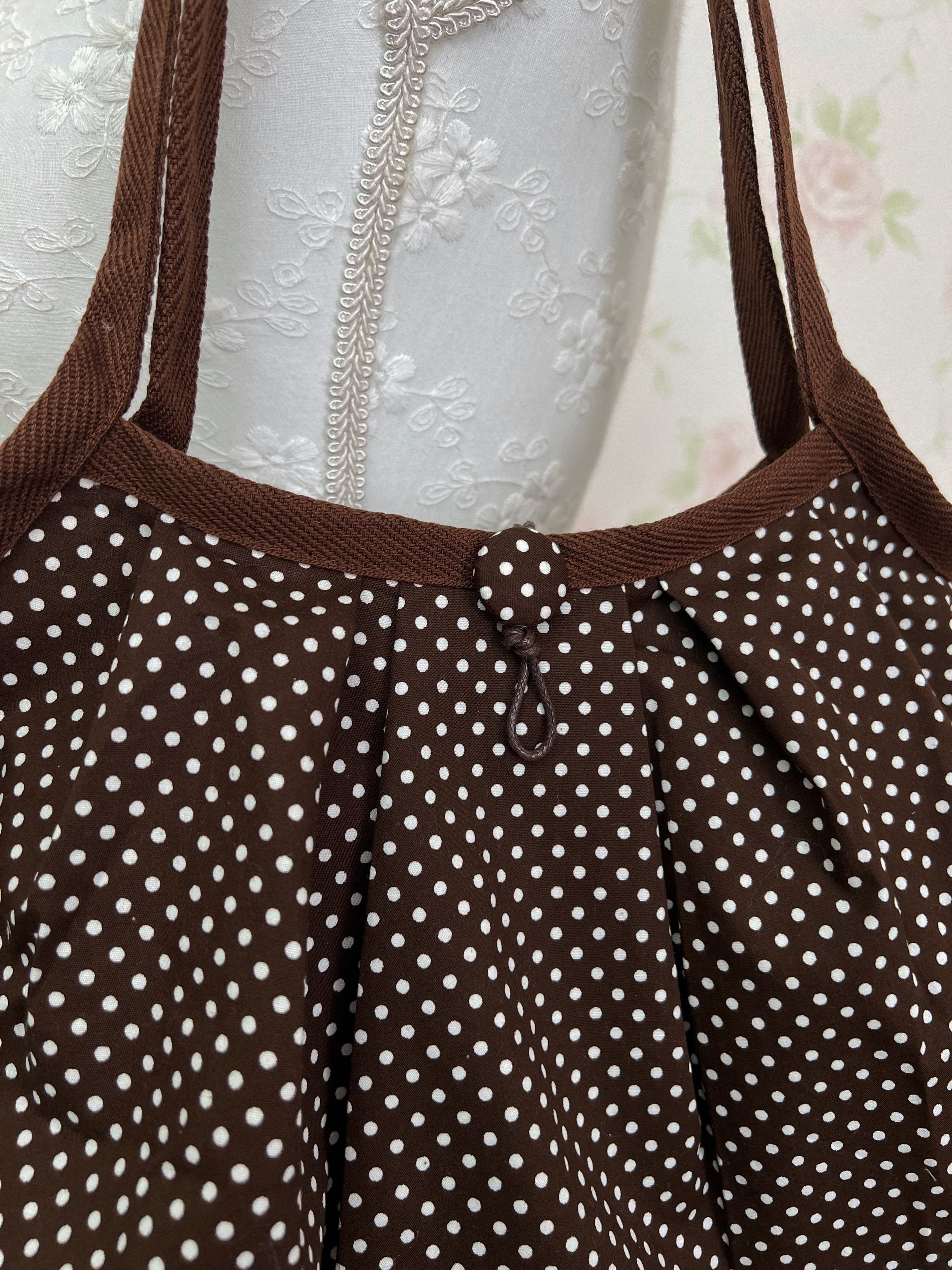 Kirallum Tokyo Handmade Polka Dot Balloon Bag (Chocolate)