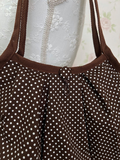 Kirallum Tokyo Handmade Polka Dot Balloon Bag (Chocolate)
