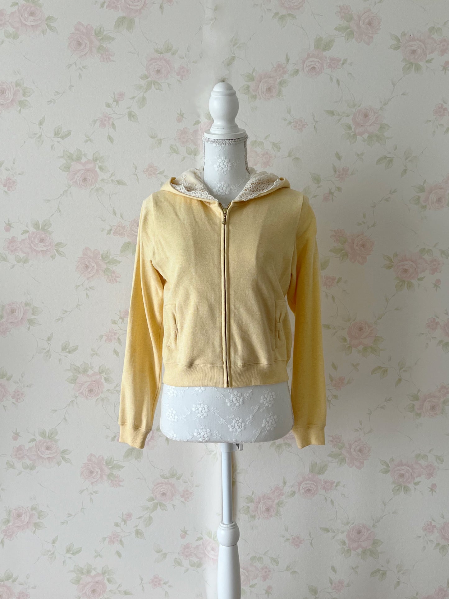 earth music & ecology Bow Pocket Lace Hoodie