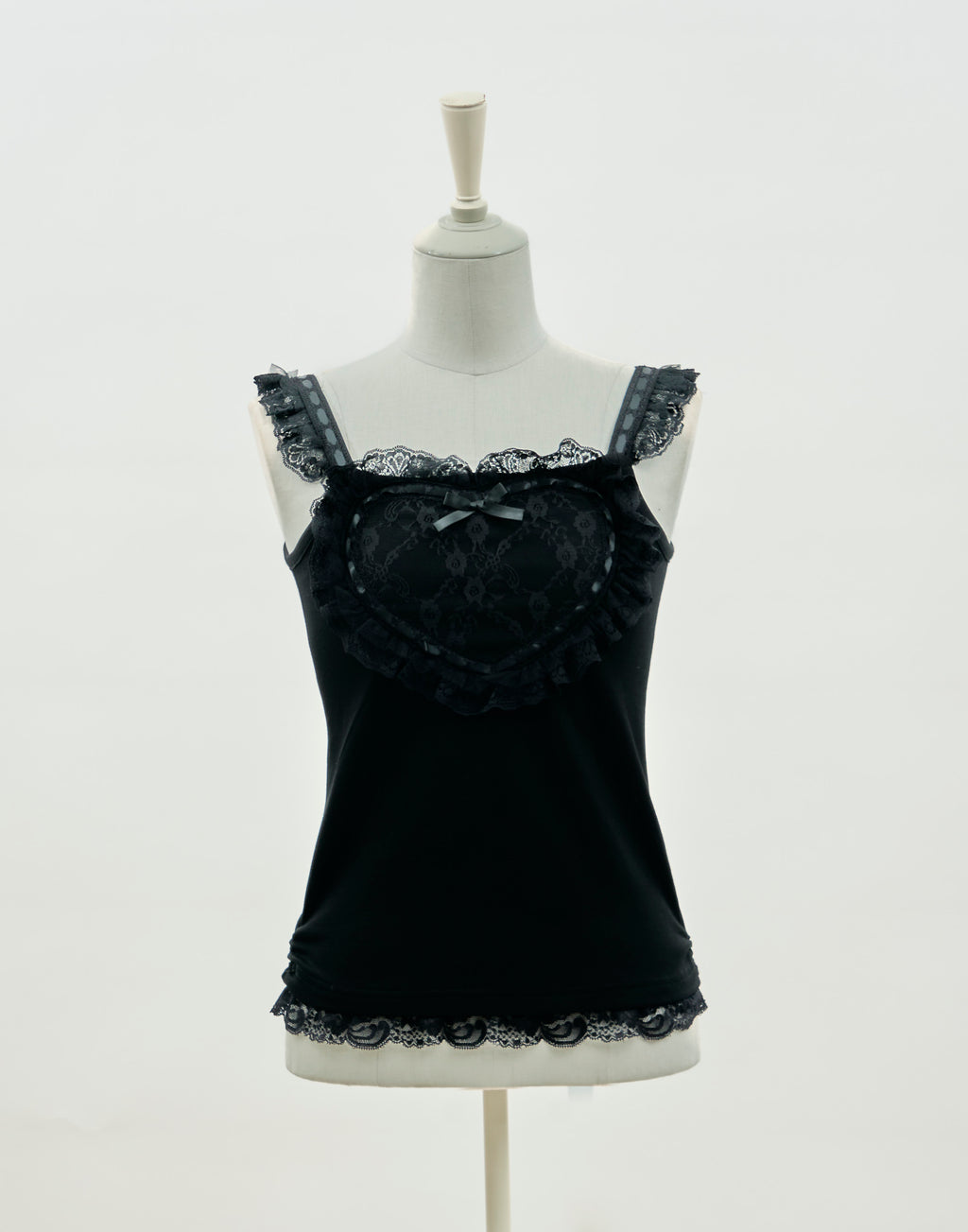 AVENCHUMU Lacy heart camisole ＆cardigan ensemble