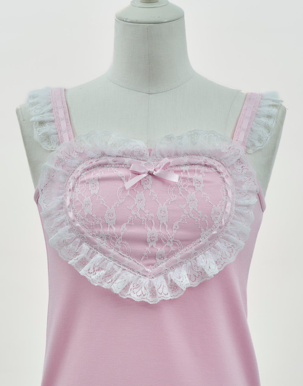 AVENCHUMU Lacy heart camisole ＆cardigan ensemble