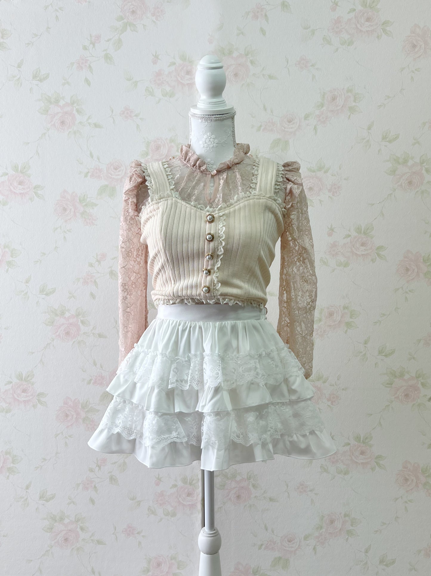 ROJITA Back Bow Bustier (Ivory)