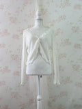 Lacy One Button Cardigan (Ivory)