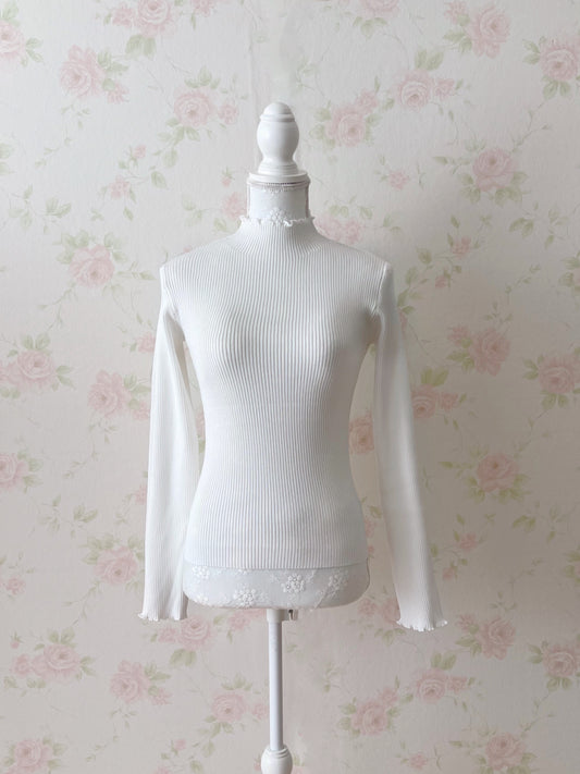 GRL Mellow Knit Top (Ivory)
