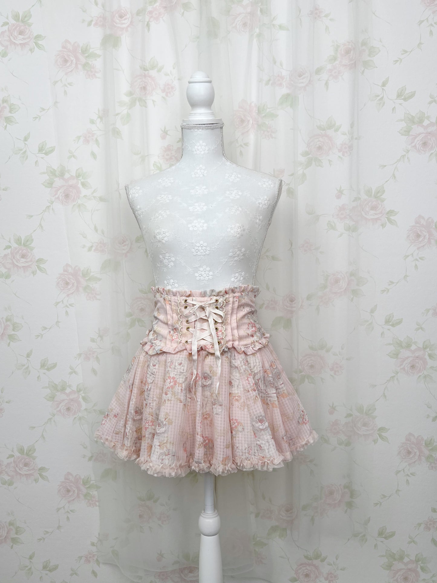 LIZ LISA High Waist Chiffon Floral Skirt