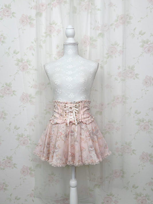 LIZ LISA High Waist Chiffon Floral Skirt