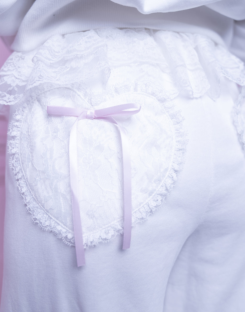 <Deliver in Late September> AVENCHUMU Tutu lace sweat ribbon pants