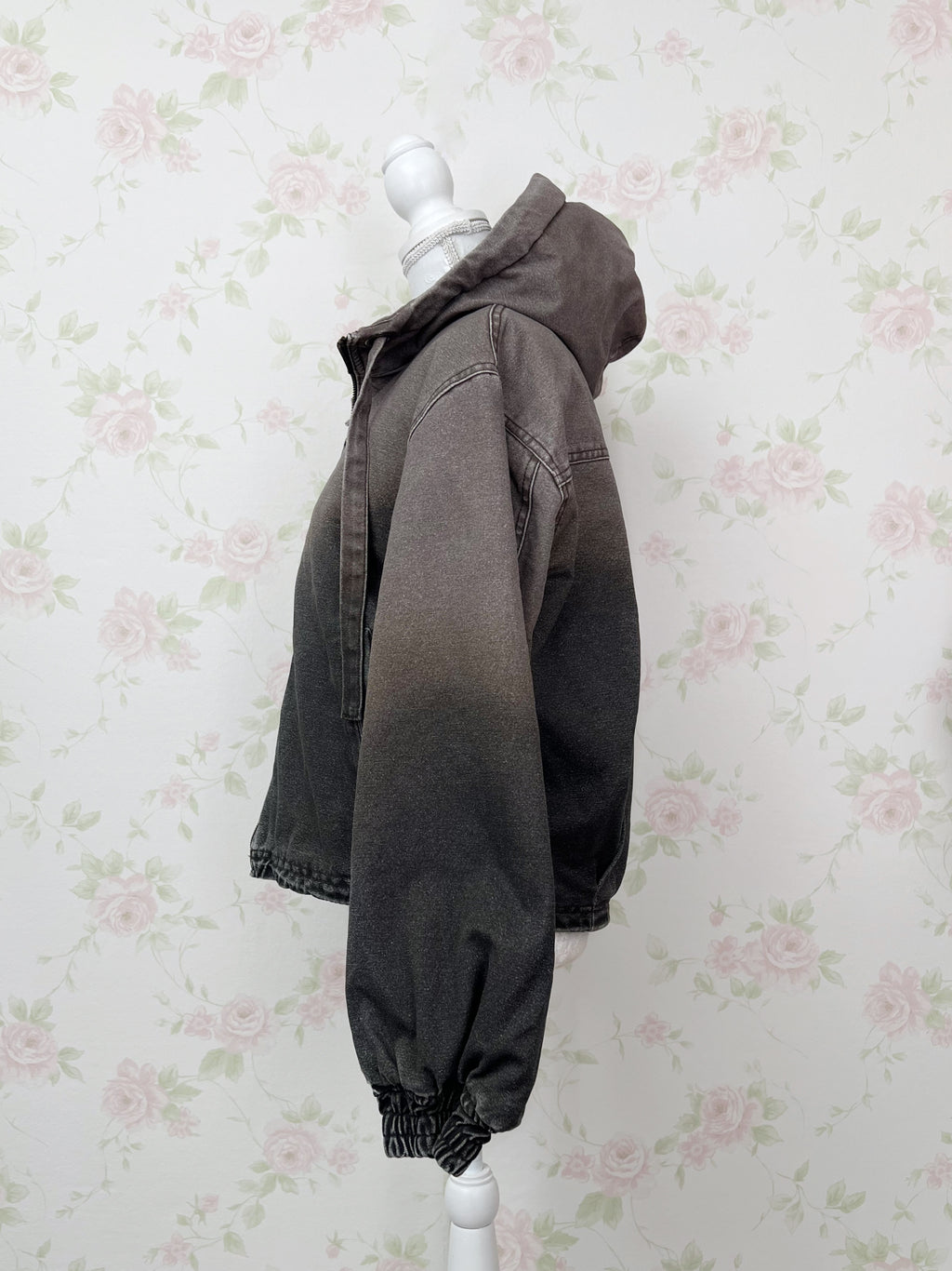 LAGUA GEM Cotton Hoodie Gradation Jacket (Brown)