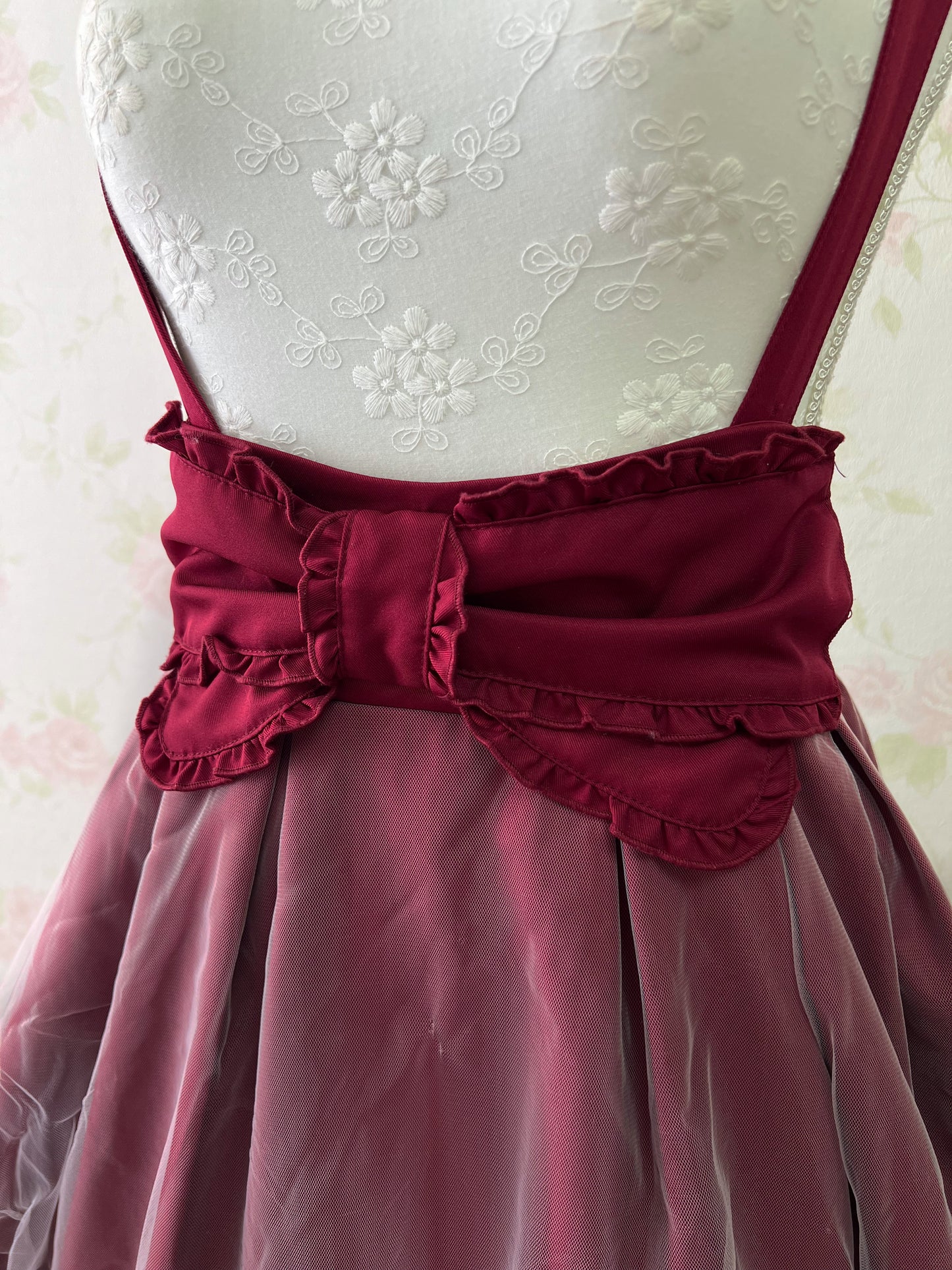 Amavel Waist Bow Tulle Jumper Skirt
