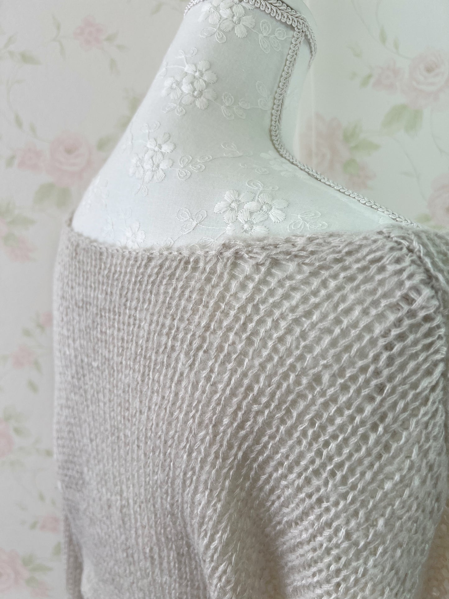 GRL Soft Loose Gyaru Sweater (Beige)