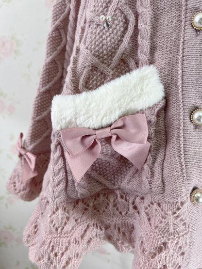 axes femme RIbbon Boa Poncho (Pink)