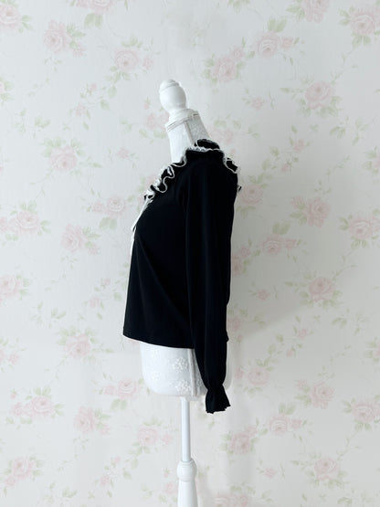 majoretty Ruffled Double Bow Top