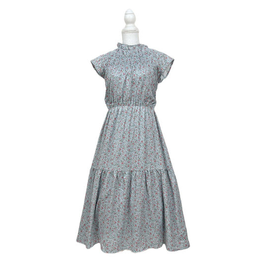 axes femme Petite Floral Long Dress (Blue)