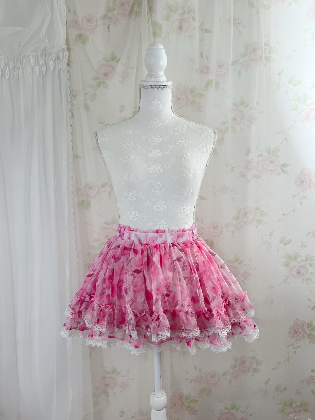Evori Glow Sakura Chiffon Skirt