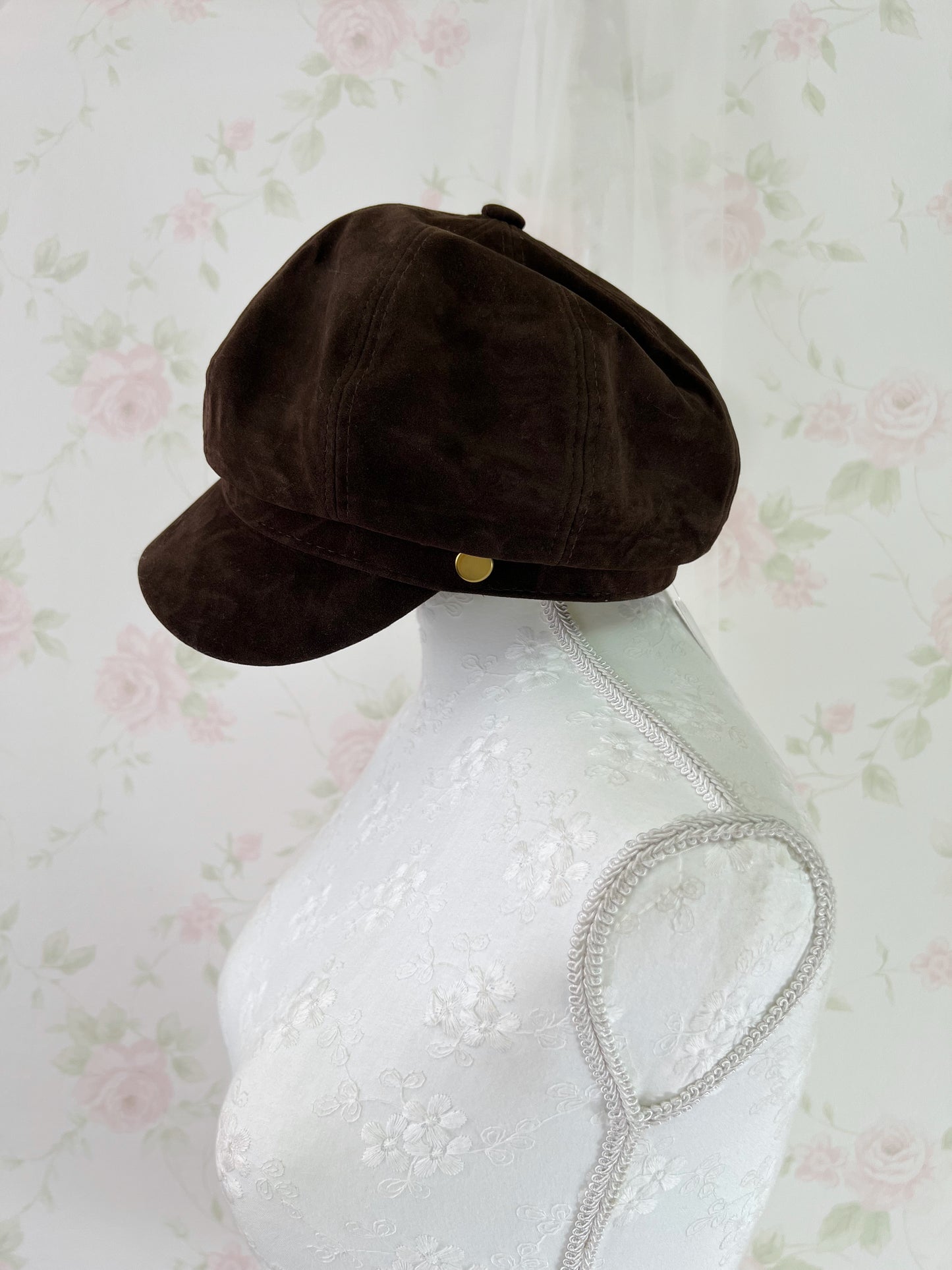 axes femme Newsboy Cap (Brown)