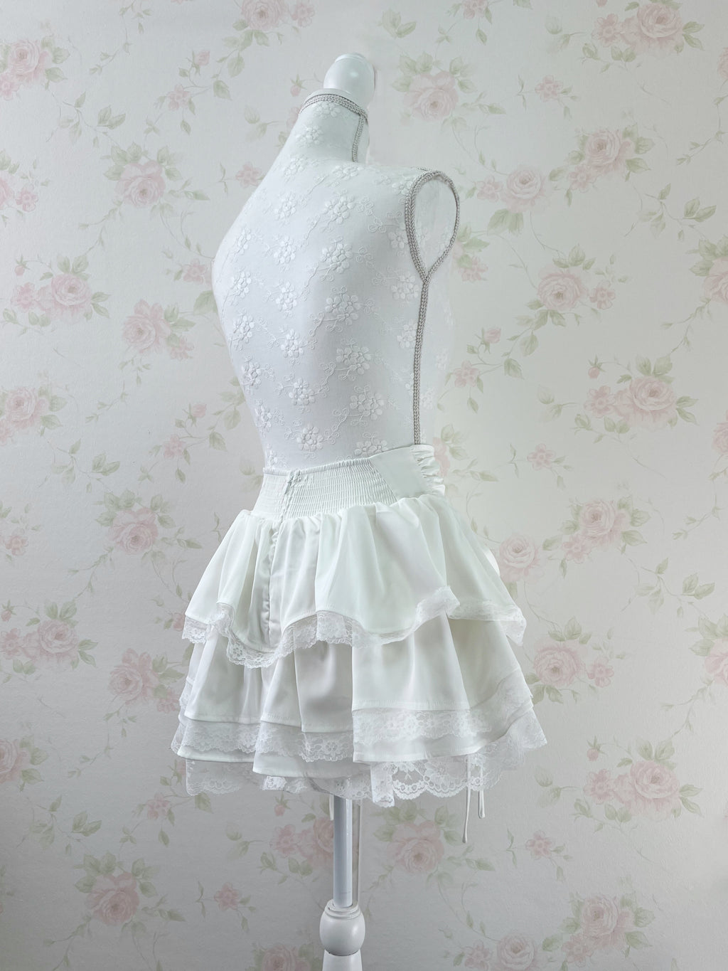 Draw String Layered Sukapan (White)