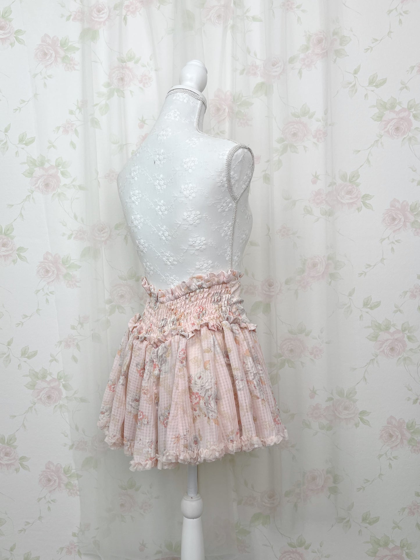 LIZ LISA High Waist Chiffon Floral Skirt