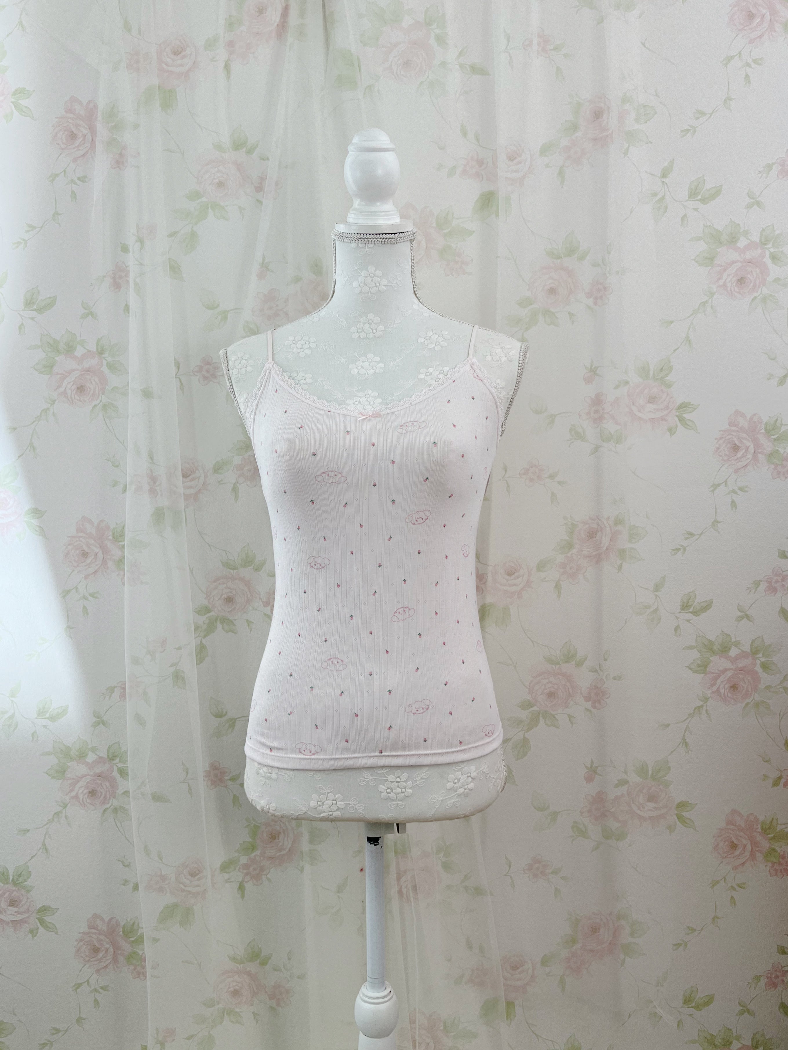 mikko Lil ala mode Cotton Blend Camisole (Baby Pink)