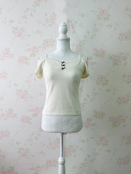 Ank Rouge Strapped Short Top (Ivory)