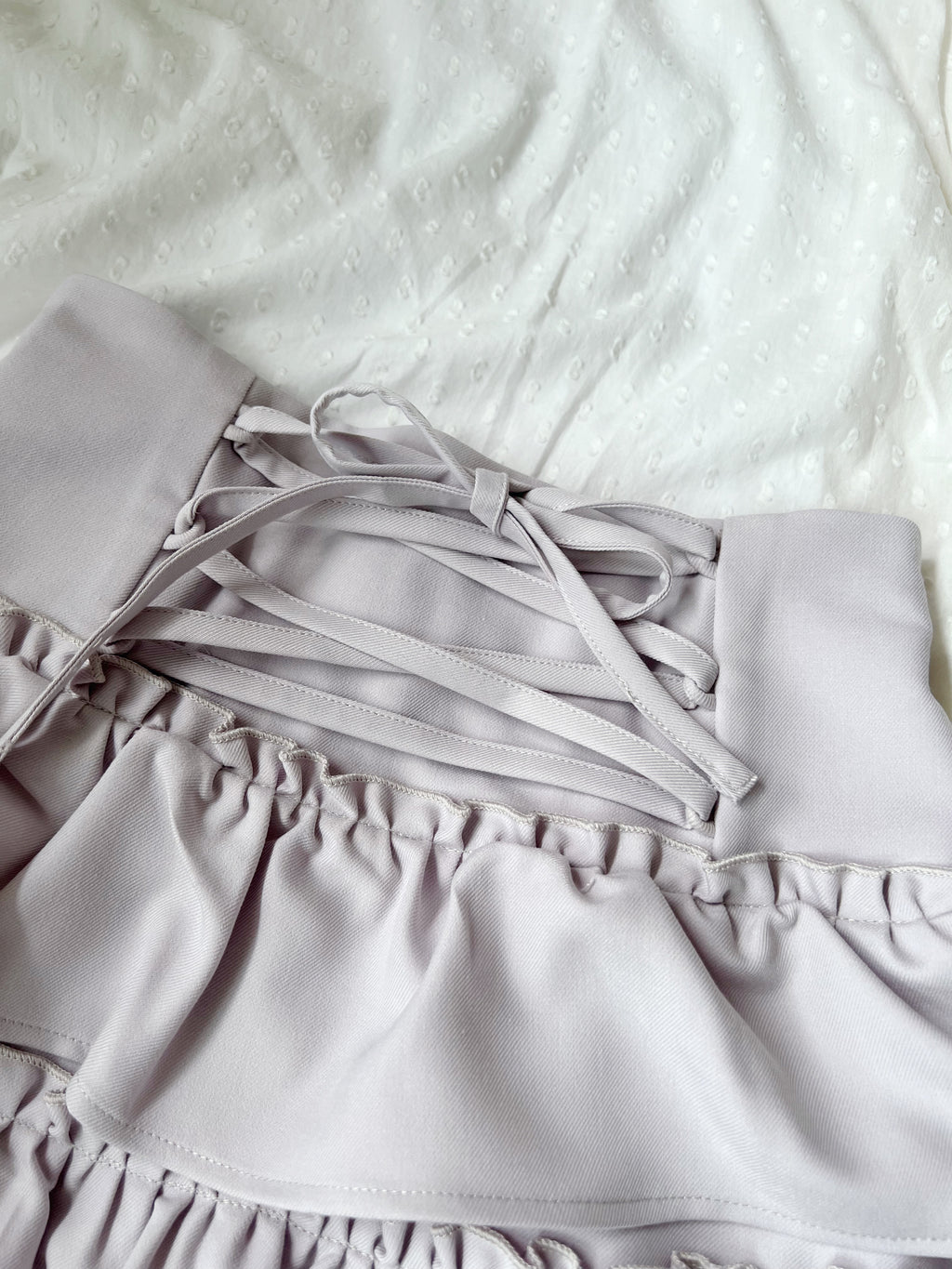 evelyn Tiered Laced Up Skirt (Pink)
