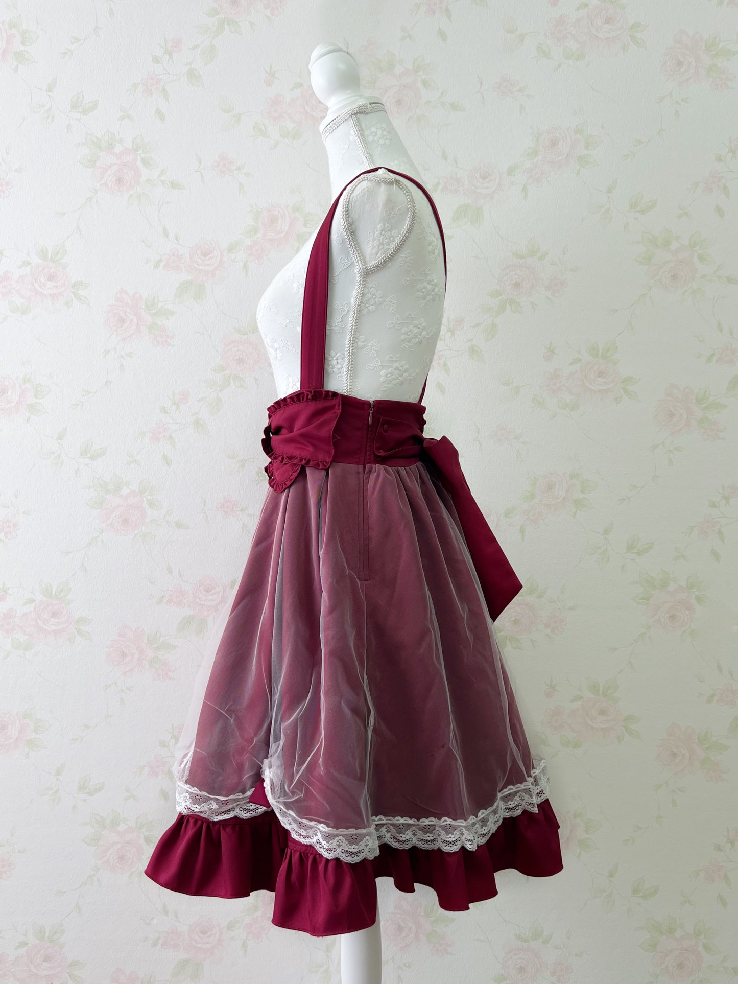 Amavel Waist Bow Tulle Jumper Skirt