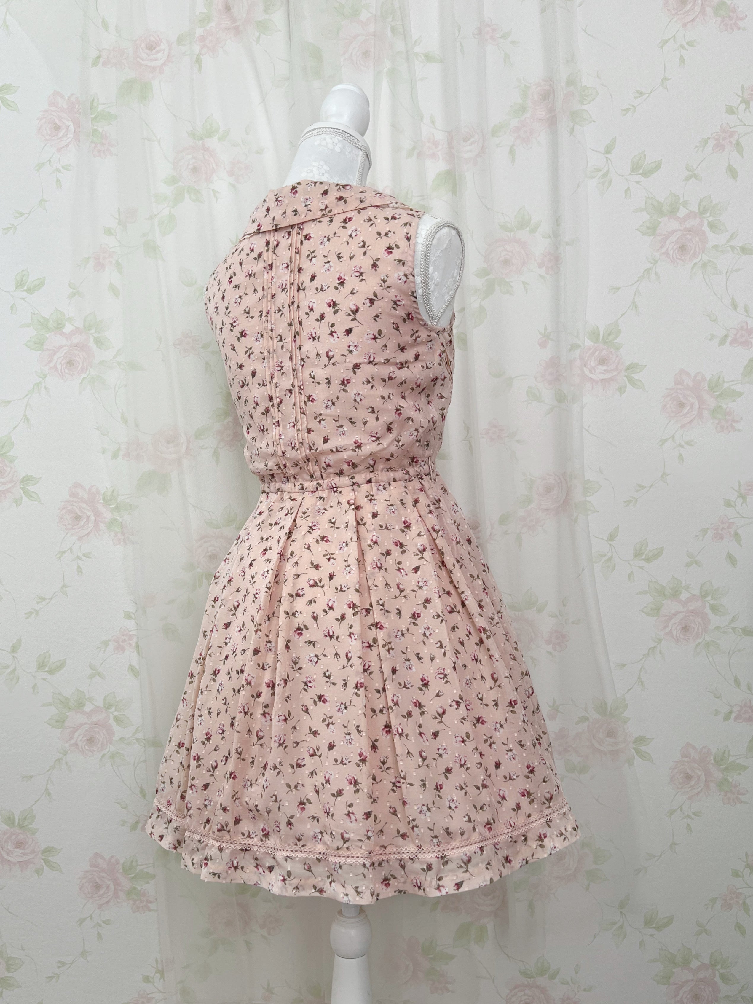 L'EST ROSE Floral Dolly Collar Dress