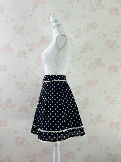 Prime Pattern Polka Dot Front Bow Skirt