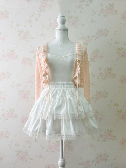 GRL Double String Cardigan (Peach Pink)